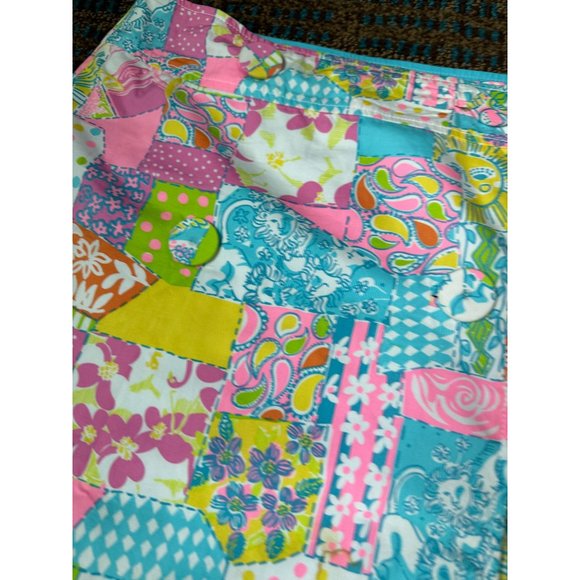 LILLY PULITZER Womens Multi Patchwork Reversible Skirt Sz 4 - Picture 10 of 10